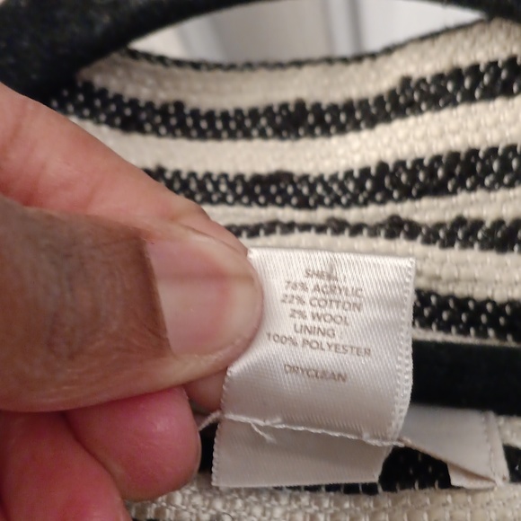 Loft Outlet Blazer Jacket Military Academia Mandarin Collar Stripes Size XL - Picture 7 of 9